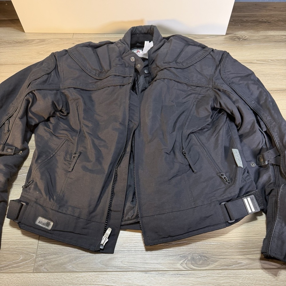 Joe Rocket Motorcycle Jacket Mens M Black Armor Touring Vented Riding Pads